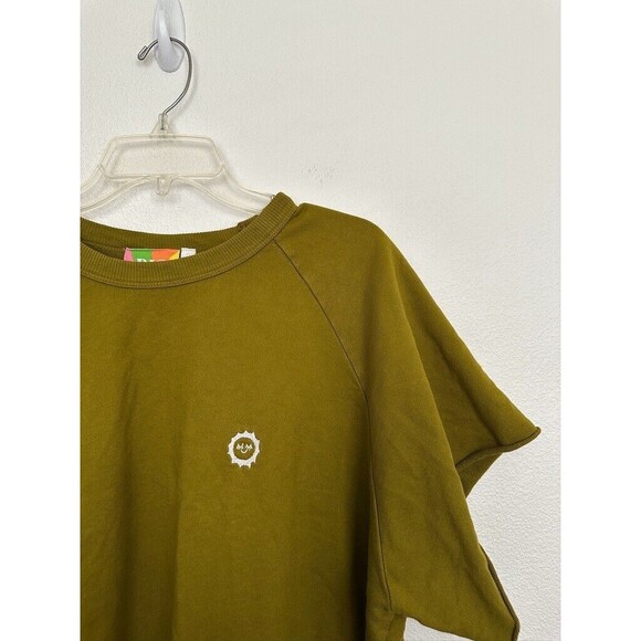Big Bud Press Cropped Sweatshirt Crewneck Moss Green Fleece Heavy Unisex 2X XXL - Picture 2 of 7